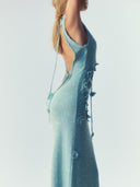 Elegant Shimmering  Knit Maxi Dress