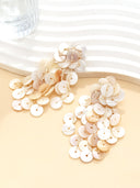 Mother of Pearl Disc Drop Earrings
