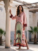 Mystic Palm Printed Maxi Dress