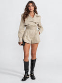 Belted Trench Style Romper