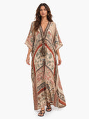 Boho Vintage Print Oversized Kaftan Maxi Dress