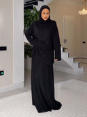 Elegant Muslim Headscarf & Maxi Robe Two-Piece Set