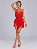 Sexy Fringe Bodycon Mini Dress