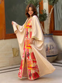 Retro Abstract Floral Print Maxi Dress