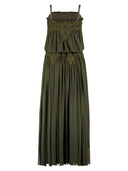 Sexy Lace Spaghetti Strap Mesh Maxi Dress