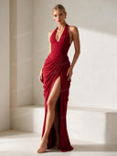 Luxe Satin Shirt Maxi Dress