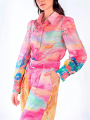 Colorful Floral Print Two-Piece Set