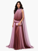 Elegant Gradient Chiffon Backless Spaghetti Strap Maxi Dress