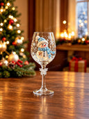 Christmas Santa Reindeer Decorative Wine Glass