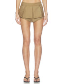 Military Style Peplum Jacket & High Waist Shorts Two Piece Set