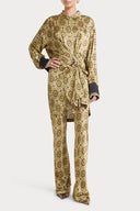 Retro Quiet Luxury Satin Two-Piece Set