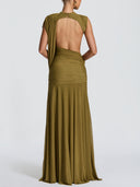 Elegant Draped Maxi Dress