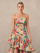 Floral-Print Slip Maxi Dress