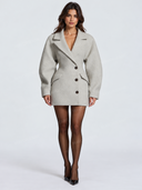 Structured Puff Sleeve Blazer Mini Dress