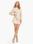 Casual Twist Sweater Mini Dress