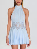 Exquisite Paisley Lace Mini Dress
