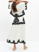 Elegant Floral Print Skirt Two-Piece Set
