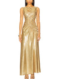 Sequin Sleeveless Cut-Out Maxi Dress
