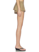 Military Style Peplum Jacket & High Waist Shorts Two Piece Set