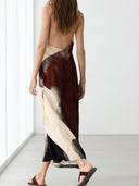Luxe Flowing Halter Neck Maxi Dress