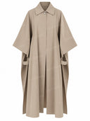 Oversized Cape Sleeve Long Trench Coat