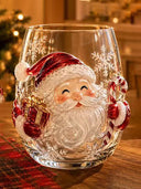 3D Christmas Party Atmosphere Drinking Glass
