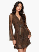 Exquisite Sequin Wavy Hemline Mini Dress
