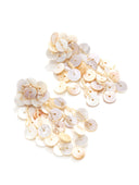 Mother of Pearl Disc Drop Earrings