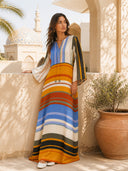 Horizon Stripe Maxi Dress