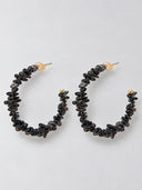 Natural Turquoise Hoop Earrings
