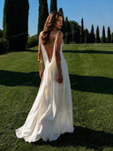 Sexy Elegant Satin Side High Slit Maxi Dress