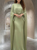 Luxury Minimalist Draped Maxi Dress