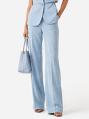 Minimalist Sleeveless Blazer & Wide-Leg Pants Two-Piece Set