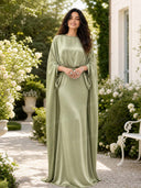 Luxury Minimalist Draped Maxi Dress