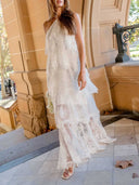 Elegant Lace Cami Tiered Maxi Dress
