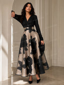 Elegant French Jacquard Midi Skirt Two-Piece Set