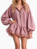 Elegant Hooded Front Zip Leopard Print Mini Dress