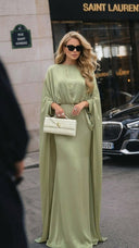Luxury Minimalist Draped Maxi Dress