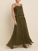 Sexy Lace Spaghetti Strap Mesh Maxi Dress