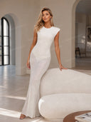 Elegant Beaded Sequin Maxi Dress