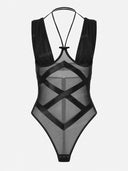 Elegant Sheer Cutout Bodysuit and Maxi Skirt Two Piece Set