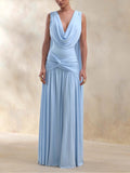 Sexy Off-Shoulder Pleated Maxi Dress