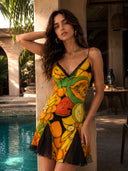 Printed Sling Mini Dress