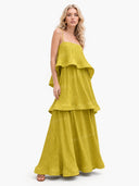 Elegant Textured Tiered Spaghetti Strap Maxi Dress