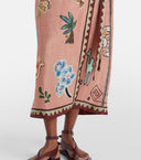 Bohemian Tribal Print Wrap Maxi Dress