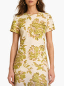 Feather Hem Midi Dress
