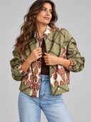 Elegant Plaid Print Jacket & Asymmetric Midi Skirt Two Piece Set