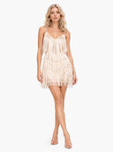 Elegant Sequin Fringe Cami Mini Dress