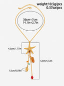 Vintage Starfish Charm Pendant Necklace