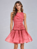 Ruched Drop Waist Organza Mini DressRuched Drop Waist Organza Mini DressRuched Drop Waist Organza Mini DressRuched Drop Waist Organza Mini Dress